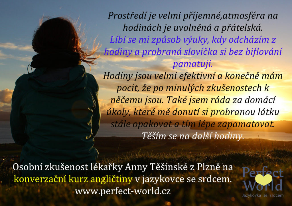 Reference Jazykové školy Plzeň - Perfect World - Anna Těšínská